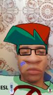artist:Hamas_2 badge black_skin blue_hair boyfriend_(friday_night_funkin') cap closed_mouth clothes fnf_pedo friday_night_funkin' glasses hair hat irl_image jewishautismaward78_(namefag) map_(pedophile) merge neutral pedophile slopjak soyjak stinky stubble stupid.png_poster subvariant:chudjak_front subvariant:chudplier sweating text variant:chudjak variant:markiplier_soyjak yellow_sclera // 720x1280 // 905.7KB