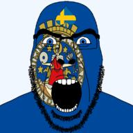 angry animal blue_eyes county facial_mark flag flag:oslo flag:sweden forehead_mark glasses hair holding_object lion looking_at_you norway norwegian_text open_mouth oslo queen_of_spades soyjak spade star stubble subvariant:cobson_front2 subvariant:spadeson sweden text thick_eyebrows transparent_background variant:cobson // 800x800 // 180.3KB