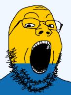 country flag flag:opole glasses looking_at_you open_mouth opole poland soyjak stubble teeth text transparent transparent_background variant:gapejak voivodeship // 600x800 // 22.6KB