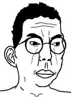 asian black_hair chud closed_mouth ear glasses gook hair narrow_eyes round_glasses sea subvariant:hirohito tooth variant:chudjak white_background white_skin // 327x449 // 8.6KB