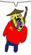 china clothes crying flag hat soyjak speech_bubble_empty subvariant:brunetto suicide variant:bernd yellow_skin // 558x993 // 91.3KB