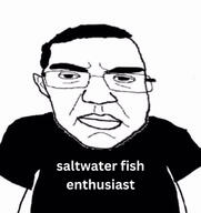 closed_mouth clothes enthusiast fish glasses saltwater_fish soyjak subvariant:chudjak_front subvariant:science_lover text variant:chudjak variant:markiplier_soyjak // 1284x1360 // 290.0KB