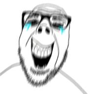 blur crying glasses laughing soyjak stubble tear variant:dubbbzjak // 839x835 // 322.1KB