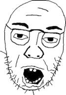 glasses open_mouth soyjak stubble variant:unknown // 263x378 // 39.5KB