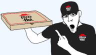 cap clothes deliveryman glasses hat holding_box holding_object looking_at_you open_mouth pizza pizza_box pizza_deliveryman pizza_hut pointing pointing_at_object stubble teeth transparent_background variant:koolson // 1348x770 // 27.9KB