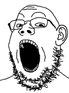 ear glasses looking_at_you monochrome nose open_mouth soyjak stubble teeth template transparent_background variant:gapejak // 600x800 // 37.4KB