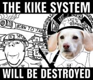 4chan animal artillery dog drawn_background homophobic_dog howitzer lets_go_brandon m110_howitzer meme soyjak subvariant:wholesome_soyjak tank text variant:gapejak // 809x697 // 586.7KB