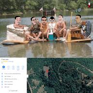 animal boat clothes fish fishing full_body glasses hair irl irl_background lake merge multiple_soyjaks mustache open_mouth purple_hair side_profile smile smug soyjak stubble subvariant:chuddy subvariant:chudjak_front subvariant:wholesome_soyjak tranny variant:bernd variant:brandon variant:chudjak variant:gapejak white_skin // 1260x1260 // 1.1MB