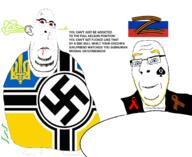 aids bbc blond blue_eyes chechnya flag flag:nazi_germany flag:russia flag:ukraine full_nelson meximutt nazi_germany nazism queen_of_spades ribbon_of_saint_george subvariant:blobson subvariant:hornyson subvariant:nucob swastika tryzub ukraine variant:cobson z_(russian_symbol) // 1536x1258 // 281.5KB