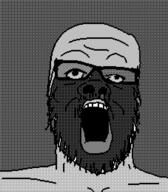 dithered dithering glasses soyjak stubble variant:a24_slowburn_soyjak // 454x520 // 4.6KB