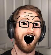 glasses headphones irl linus_tech_tips open_mouth stubble variant:soyak // 960x1029 // 570.1KB