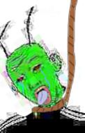 ack antenna bug cricket crying green_skin hanging meta:low_resolution noose open_mouth rope series:crickjaks stubble suicide teeth tongue variant:kuzjak // 102x161 // 23.0KB