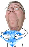 bernd_schmidt closed_mouth gem glasses holding_gem holding_object smile stubble subvariant:wholesome_soyjak variant:gapejak // 676x1069 // 644.4KB