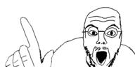 animated ext=gif glasses open_mouth point soyjak stubble variant:pointjak // 500x250 // 314.2KB