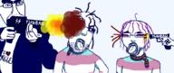 3soyjaks ack blood bloodshot_eyes firearm gun hair hand holding_gun holding_object holding_pistol i_love nazism nigger open_mouth pistol pixel_art purple_hair redraw rope schutzstaffel shotgun soyjak stubble subvariant:dean subvariant:suicide_chud swastika tongue tranny variant:chudjak variant:cobson weapon ywnbaw // 830x348 // 35.8KB