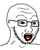 black_hole glasses mouth open_mouth soyjak space stubble variant:soyak // 646x800 // 28.0KB