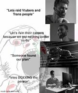 blood bloodshot_eyes crying gigachad glasses hand jackbox mematic meme nas:gigachad open_mouth painted_nails pointing pointing_at_viewer snout soyjak stubble text twitch variant:gapejak vtuber // 1185x1401 // 508.5KB