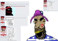 beard bloodshot_eyes brown_skin clothes fpe fundamental_paper_education glasses gringoslayer1488_(namefag) hat imperator_(user) israel judaism kippah open_mouth purple_hair quebec queen_of_hearts thick_eyebrows tranny variant:parrotjak yellow_sclera yellow_teeth // 2100x1500 // 1.3MB