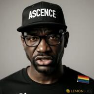 ai_but_not_completely_ai_doe animated ascence_(user) badge black_skin cap clothes ear esl esl_agugu_pedo eyebrows flag:lgbt_pride_flag glasses hat lips looking_at_you meta:ai_generated meta:namefags mustache nose realistic stubble subvariant:chudplier teeth text variant:markiplier_soyjak video wrinkles yellow_sclera // 512x512, 8.5s // 503.1KB