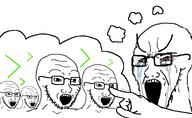 arrow crying glasses multiple_soyjaks open_mouth pointing quote rent_free soyduel soyjak stubble variant:cryboy_soyjak variant:soyak // 1912x1180 // 286.0KB