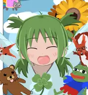4chan amphibian anime clover frog hair nas:pepe nyan_cat pedobear pepe_the_frog squirrel subvariant:feralsquirrel sunflower variant:feraljak yotsoyba // 850x916 // 253.3KB