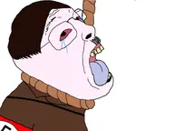 armband brown_hair choking gem glasses hair hitler_mustache no_beard op_is_an_aryan_beast_for_not_taging_his_own_posts rope soy soyjak soyjak_party subvariant:bernd_side suicide swastika tongue tranny uniform variant:bernd white // 1200x900 // 141.0KB