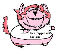 blush closed_mouth clothes comic_sans dancing_swede full_body furry hair nara red_hair redraw smile soyjak stubble tail text thigh_highs variant:impish_soyak_ears // 361x315 // 22.0KB