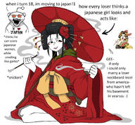 alien anime antenna art flower geisha incel japan kimono makeup neckbeard obi pipe plant reddit smoking snoo united_states variant:snoojak weeb white_face woman // 1284x1192 // 970.7KB