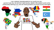 africa arm belarus belgium brown_skin brunei butthurt_belt china clothes continent djibouti ear east_asia eastern_europe english_text esl flag flag:african_pride flag:argentina flag:bangladesh flag:belarus flag:belgium flag:bolivia flag:brazil flag:brunei flag:bulgaria flag:china flag:djibouti flag:falkland_islands flag:france flag:greece flag:honduras flag:hungary flag:india flag:iran flag:italy flag:jordan flag:kazakhstan flag:kurdistan flag:liechtenstein flag:malta flag:mexico flag:moldova flag:oman flag:pakistan flag:palestine flag:paraguay flag:peru flag:poland flag:qatar flag:romania flag:russia flag:serbia flag:turkiye flag:ukraine flag:uruguay flag:uyghur flag:vietnam geography glasses hand india iran italy jordan kazakhstan kurd kurdistan liechtenstein malta map mexico oman open_mouth palestine pointing qatar russia south_america soyjak stubble text tshirt variant:shirtjak vietnam white_background // 1920x1080 // 388.3KB
