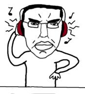 arm closed_mouth glasses hand headphones lips music musical_note variant:chudjak // 615x680 // 99.9KB