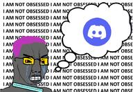 bloodshot_eyes crying discord glasses grey_skin hair i_am_not_obsessed logo lolkek name_tag purple_hair soot_colors soyjak text thought_bubble tranny variant:chudjak // 935x647 // 281.2KB