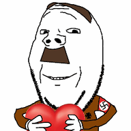 adolf_hitler animated arm brown_hair closed_mouth flag:nazi_germany hair hand heart holding_heart holding_object iron_cross mustache nazism poyopoyo smile soyjak stubble subvariant:wholesome_soyjak swastika variant:gapejak // 265x400 // 304.8KB