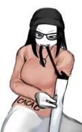 beanie blue_eyes clothes glasses hair hat heroin holding_object holding_syringe looking_down necklace syringe variant:soytan white_background // 354x567 // 146.5KB