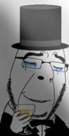 crying shadow smile top_hat tuxedo variant:cobson wine wine_glass // 721x1419 // 456.1KB