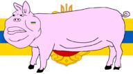 animal closed_mouth country cross ear fat flag flag:rivne_oblast full_body lips oblast pig pink_skin rivne_oblast series:oblasts_of_oinkraine soyjak swine tail ukraine variant:meximutt // 1780x992 // 108.8KB