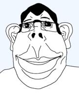 closed_mouth ear glasses hair large_ear merge oh_my_god_she_is_so_attractive series:fusionjaks smile soyjak transparent_background variant:brandon variant:obsjak // 1030x1222 // 70.2KB