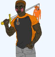 2soyjaks ack arm badge bald bloodshot_eyes blush brown_hair brown_skin buff chud_(boorufag) chud_(soybooru) closed_mouth clothes crying dan eyebrows foot full_body glasses hair hand hanging holding_object holding_sword jawline jubille_(user) leg lips looking_to_the_left muscles name_tag nose nusoi nusoicaca open_mouth orange_skin rope smile soybooru stubble subvariant:hunky_twink_sex_machine sword teeth text transparent_background variant:bernd variant:chudjak vein wrinkles wristwatch yellow_teeth // 1834x1913 // 272.9KB