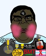 award blush bmt brown_skin chinny churro closed_mouth flag:femboy_pride_flag glasses hair merge meta:not_oc nigger o9a peter_scully satanism series:fusionjaks sinister skibidifarms spade subvariant:hunky_twink_sex_machine subvariant:stephen swastika variant:alicia variant:chudjak // 592x720 // 197.2KB