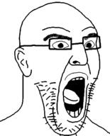 bald glasses hair merge open_mouth soyjak stubble template tongue variant:imhotep // 529x655 // 17.6KB