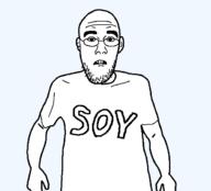 glasses looking_at_you scared soyjak stubble template transparent_background variant:shirtjak // 618x559 // 22.1KB