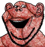 artist:sabiopajin cool creepy disturbing ear funny laughing meta:tagme open_mouth salami stubble user=sabiopajin variant:impish_soyak_ears wide_eyes // 600x633 // 585.3KB