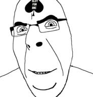 bbc glasses queen_of_spades smile soyjak tattoo variant:cobson // 676x705 // 73.9KB