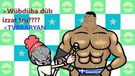Colorlesspy(nameroach) Turkaryan brown_skin flag:greece flag:turkiye greecearyan korg_(namefag) microphone muscular_male subvariant:mexiaryan sweating turkiye white_skin wii // 1111x627 // 384.8KB