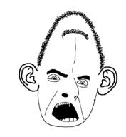ear eyebrows eyes hair nose open_mouth teeth upside_down variant:cobson // 917x994 // 55.6KB