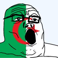 algeria country flag flag:algeria glasses looking_to_the_right open_mouth soyjak transparent_background variant:tony_soprano_soyjak // 600x600 // 59.5KB
