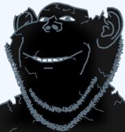 artist:crimsonvoidhydra1488 black_skin broken closed_mouth ear grey_eyes grey_stubble smile soyjak stubble variant:impish_soyak_ears // 598x631 // 36.0KB