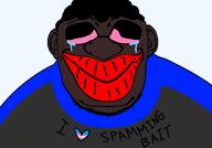 afro beard black_skin bloodshot_eyes crying distorted flag:transgender_pride_flag glasses heart i_love jake jartycuck nigger smile variant:soybotnik // 1216x851 // 99.8KB