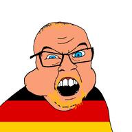 aryan blue_eyes flag:germany germany open_mouth subvariant:krautjak variant:feraljak // 1500x1500 // 31.5KB