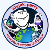 badge can closed_mouth ear full_body gem glasses hair hanging holding_gem holding_object holding_sproke octopus open_mouth purple_hair rope smile soyjak soyjak_party sproke stubble tranny variant:bernd variant:impish_soyak_ears variant:soyak // 1700x1700 // 973.8KB