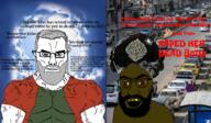 2soyjaks Leviticus_(bible) beard bible blue_eyes brown_eyes brown_skin christianity closed_mouth exodus_(bible) exodus_20:13 glasses god grey_hair islam leviticus_18:23 moses muhammad numbers_(bible) numbers_19:13 open_mouth stubble subvariant:muscular_chud variant:chudjak // 1760x1024 // 2.1MB